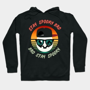 Sunset beach surfer Halloween skull Hoodie